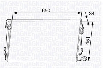 MAGNETI MARELLI 350213143700 -  Радиатор, охлаждение двигателя